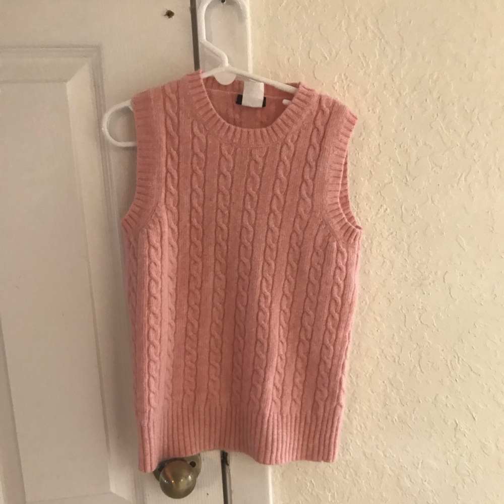 J. Crew Pink Sweater Vest small